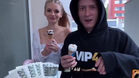 Sexy Slim Busty Blonde Naomi Love  Cucks Her BF, Having Fun With a Stranger For Money