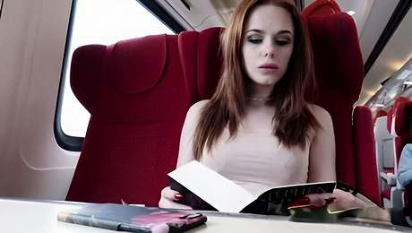 Responsible redhead secretary Ella Hughes gets her pussy creampied