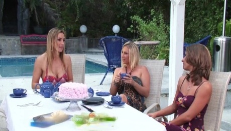 What Happens in Rich Luxury MILF Moms Tea Parties when Husbands are Away