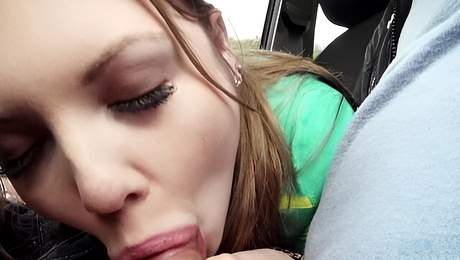 Big boobed blonde Alessandra Jane likes fucking in the car