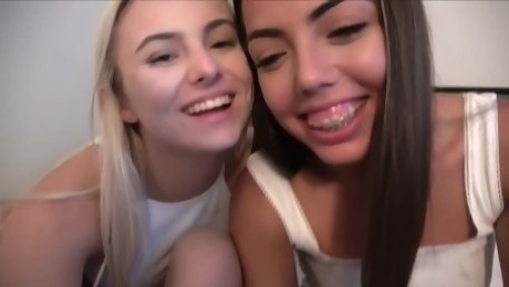 Aria Banks and Rachel Rivers are sucking their roommates dick, so he would pay the rent